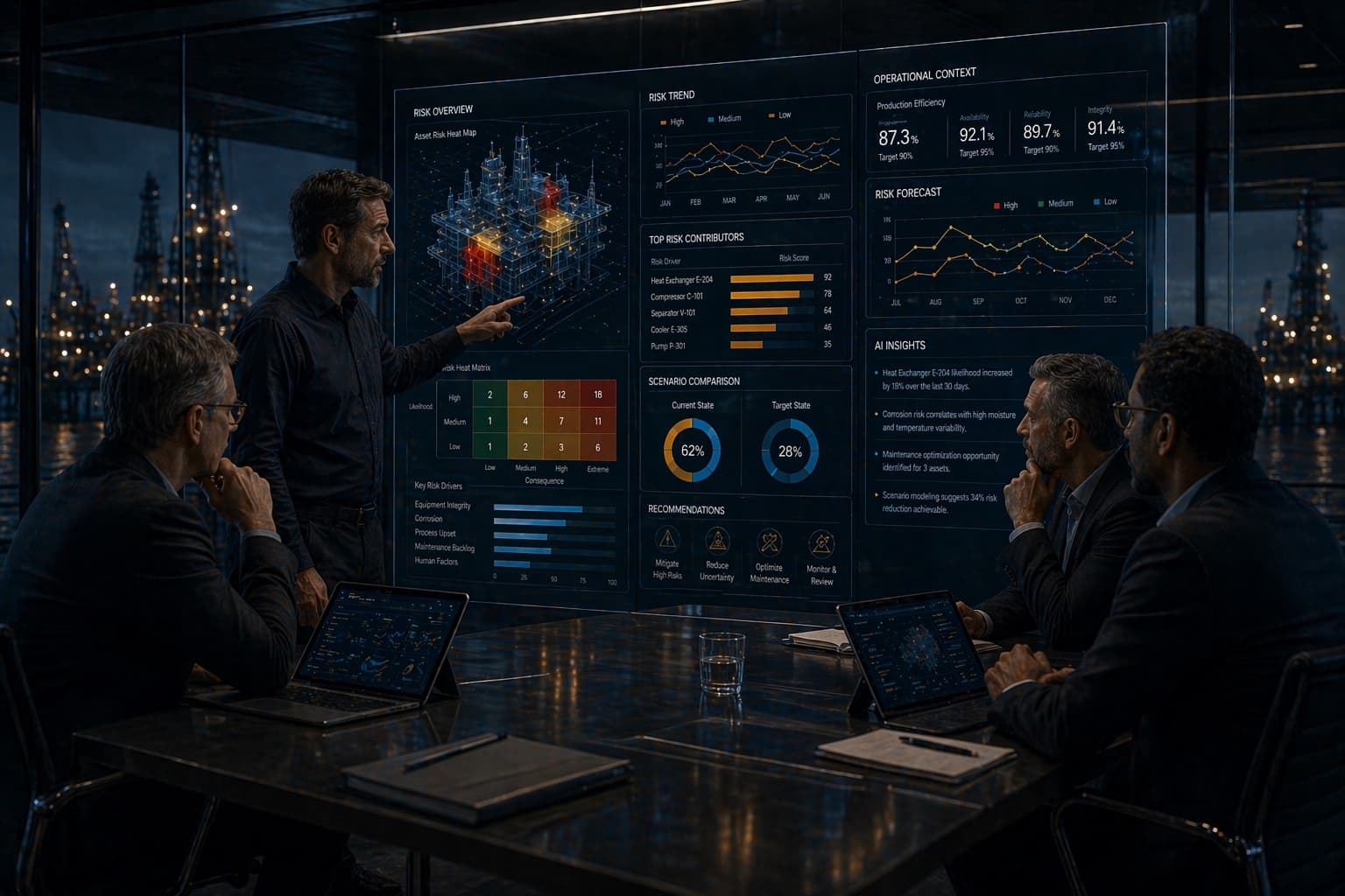 Reliability and maintenance recovery review with industrial operating data